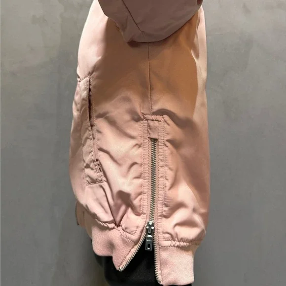 Zara Kids Bomber Jacket Size 8-9 Years Old‎ Pink Zip Up Girls Coat - Picture 3 of 7